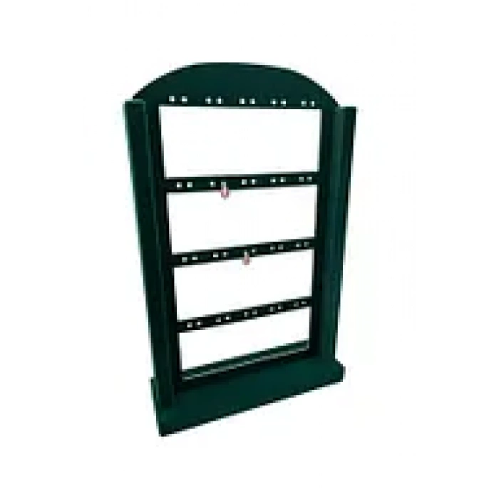 Süet Kumaş Yeşil Renk 36 /22 cm Ayaklı Küpe Standı