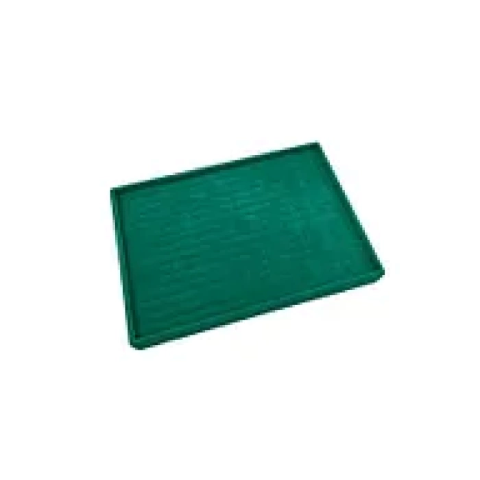 Yerli Üretim Süet Kumaş Yeşil Renk Batırmalı 34-24 Cm Çekmece Içi Yüzük Tabla Stand
