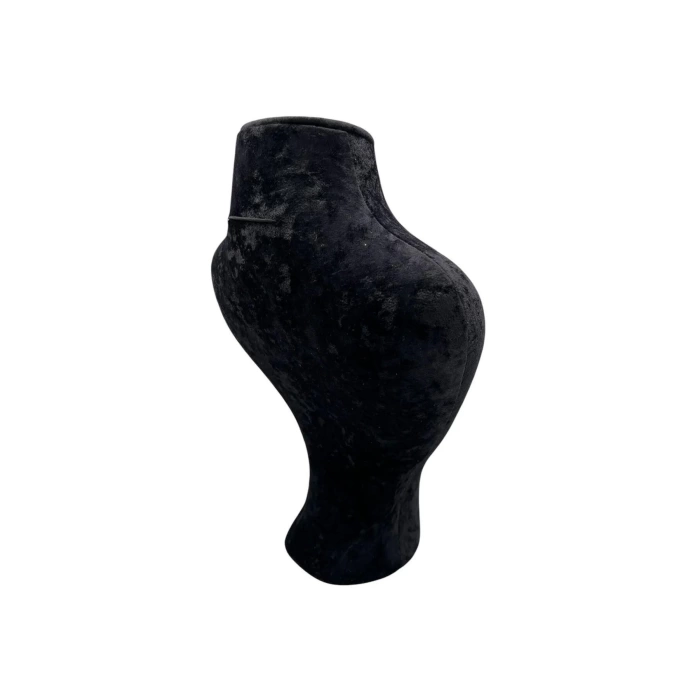 Yerli Üretim Zeus Model Süet Kumaş Siyah Renk 29/ 22 Cm Takım Kolye Sergileme Mankeni
