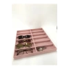 Yerli Üretim Süet Kumaş Pembe Renk 38 Cm / 36 Cm Gözlük Sergileme Çekmece Içi Stand