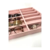 Yerli Üretim Süet Kumaş Pembe Renk 38 Cm / 36 Cm Gözlük Sergileme Çekmece Içi Stand