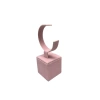 Yerli Üretim Süet Kumaş Pembe Renk 13 Cm Kelepçe Saat Sergileme Standı