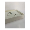 Yerli Üretim Süet Kumaş Krem Renk 34/24 Cm Batırmalı Çekmeçe Içi Bileklik Kelepçe Tablası