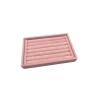 Yerli Üretim Küçük Boy Süet Kumaş Pembe Renk 22,5/14,5 Cm Rulo Çekmece Içi Yüzük Standı