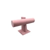 Yerli Üretim Süet Kumaş Pembe Renk Saat - Bileklik Sergileme Standı
