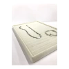 Yerli Üretim Madrid Model Süet Kumaş Krem Renk 34/24 Cm Kademeli Çekmece Ici Bileklik-kolye Standı