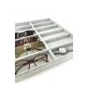 Yerli Üretim Havana Model Süet Kumaş Gri Renk 38 Cm / 36 Cm Gözlük Sergileme Çekmece Içi Stand
