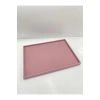 Yerli Üretim Süet Kumaş Pembe Renk 34/24 Cm Takı Servis Sunum Tablası