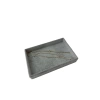 Yerli Üretim Küçük Boy Süet Kumaş Gri Renk 22/14 Cm Servis Tablası