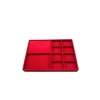 Yerli Üretim Sidney Model Keten Kumaş Kırmızı Renk 34/24 Cm Çekmece Ici Takı Standı