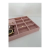 Sidney Model Süet Kumaş Pembe 34/24 Cm Çekmece Ici Takı Standı