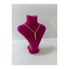 Yerli Üretim Londra Model Süet Kumaş Fuşya Renk 22/18 Cm Kolye Sergileme Mankeni