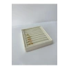 Yerli Üretim Süet Kumaş Krem Renk 15 Cm / 15 Cm Yüzük Sergileme Standı