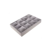 Yerli Üretim Tokyo Model Süet Kumaş Gri 34/24 Cm Yastıklı Çekmece Içi Yastıklı Saat Ve Takı Kutusu