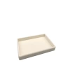 Yerli Üretim Küçük Boy Süet Kumaş Krem Renk 22/14 Cm Servis Tablası