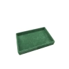 Yerli Üretim Küçük Boy Süet Kumaş Yeşil Renk 22/14 cm Servis Tablası