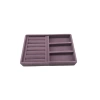 Süet Kumaş Lila Renk 22 cm 14 cm Çekmece İçi Takı Standı