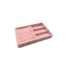 Süet Kumaş Pembe Renk 22 cm / 14 cm Çekmece İçi Takı Standı