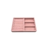 Süet Kumaş Pembe Renk 22 cm / 14 cm Çekmece İçi Takı Standı