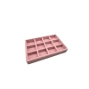 Yerli Üretim Küçük Boy Süet Kumaş Pembe Renk 12 Bölmeli Takı Sergileme Çekmece Içi Standı