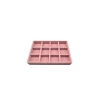 Yerli Üretim Küçük Boy Süet Kumaş Pembe Renk 12 Bölmeli Takı Sergileme Çekmece Içi Standı
