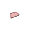 Yerli Üretim Küçük Boy Süet Kumaş Pembe Renk 22/14 cm Servis Tablası
