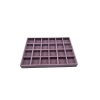 Yerli Üretim Süet Kumaş Lila Renk 34 Cm / 24 Cm 24 Bölmeli Çekmece Içi Takı Standı