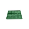 Yerli Üretim Süet Kumaş Yeşil Renk 34 Cm / 24 Cm 12 Bölmeli Çekmece Içi Takı Standı