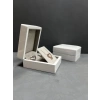 Ahşap Beyaz Renk 7x9 Kolye/Küpe Kutusu