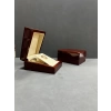 Ahşap Kahve Renk 7x9 Cm Kolye/küpe Kutusu