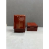 Ahşap Kahve Renk 7x9 Cm Kolye/küpe Kutusu
