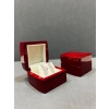 Ahşap Kırmızı Renk 5x5 Cm Küpe Kutusu