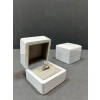 Ahşap Beyaz Renk 5x5 Cm Gömmeli Yüzüzk Kutusu