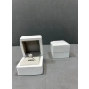 Ahşap Beyaz Renk 5x5 Cm Gömmeli Yüzüzk Kutusu