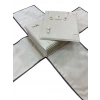 Deri Kumaş Gri Renk 23x23 Cm 10lu Bohça Set Rulosu