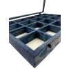 Ahşap El Boyaması Çift Renk 24x34 Cm Cam Kapak 20 Bölmeli  Standı