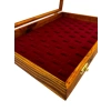Ahşap El Boyaması Çift Renk 24x34 Cm Cam Kapak Yüzük Standı