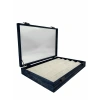 Ahşap El Boyaması Çift Renk 24x34 Cm Cam Kapak Küpe  Standı