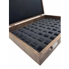 Ahşap El Boyaması Çift Renk 24x34 Cm Deri  Kapak Tırnaklı Yüzük  Standı