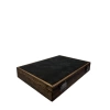 Ahşap El Boyaması Çift Renk 24x34 Cm Deri  Kapak Tırnaklı Yüzük  Standı
