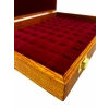 Ahşap El Boyaması Çift Renk 24x34 Cm Deri  Kapak Tırnaklı Yüzük Standı