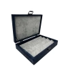Ahşap El Boyaması Çift Renk 17x24 Cm Deri  Kapak Küpe Standı
