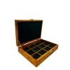 Ahşap El Boyaması Çift Renk 17x24 Cm Deri  Kapak Çıtalı Yüzük  Standı