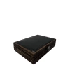 Ahşap El Boyaması Çift Renk 17x24 Cm Deri  Kapak Bileklik   Standı