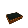 Ahşap El Boyaması Çift Renk 17x24 Cm Deri  Kapak Pedli Kolye Standı