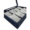 Ahşap El Boyaması Çift Renk 17x24 Cm Cam Kapak Pedli Kolye Standı