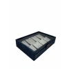 Ahşap El Boyaması Çift Renk 17x24 Cm Cam Kapak Pedli Kolye Standı