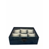 Ahşap El Boyaması Çift Renk 17x24 Cm Cam Kapak Yastıklı Takı Standı