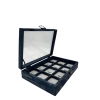 Ahşap El Boyaması Çift Renk 17x24 Cm Cam Kapak Çıtalı Yüzük Standı