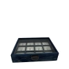 Ahşap El Boyaması Çift Renk 17x24 Cm Cam Kapak Çıtalı Yüzük Standı
